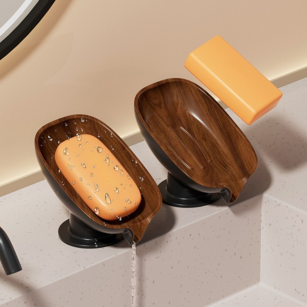 Tiny Home Bathroom Kitchen - Self Draining Suction Cup Soap Dish