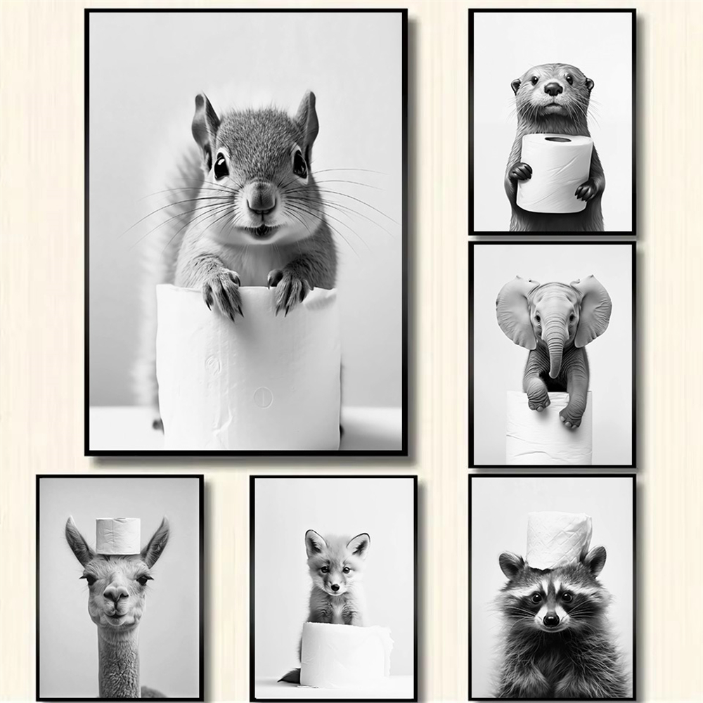 Home Bathroom Pictures - Toilet Paper Bathroom Animal Poster Hedgehog