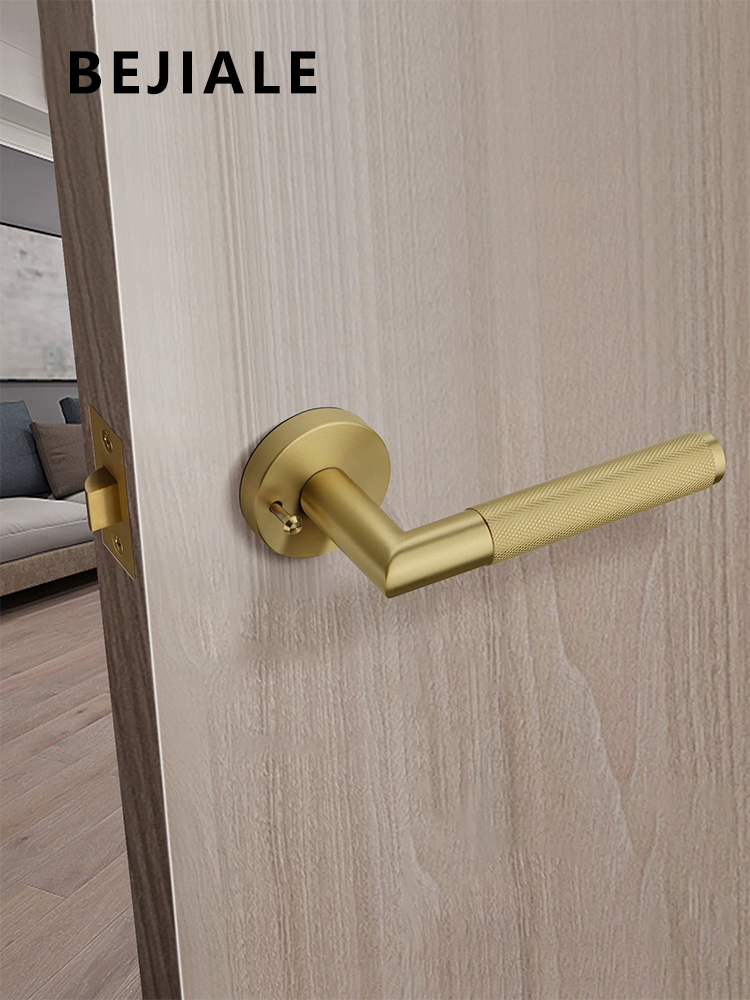 Home Bathroom Lock - 304 Stainless Steel Knurled Bathroom Door