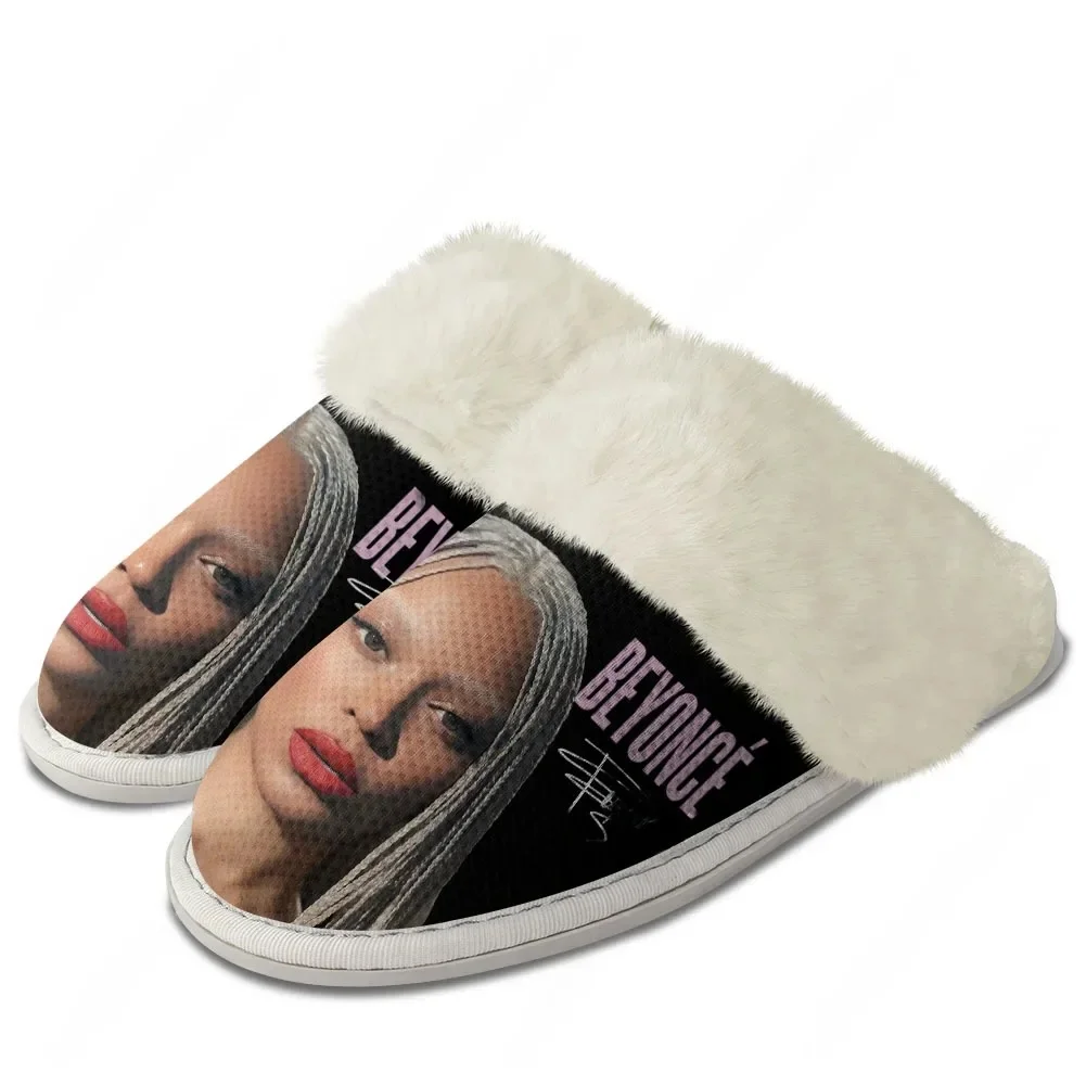 Home Bathroom Lights - Beyoncé Plush Slippers Keep Warm Shoes