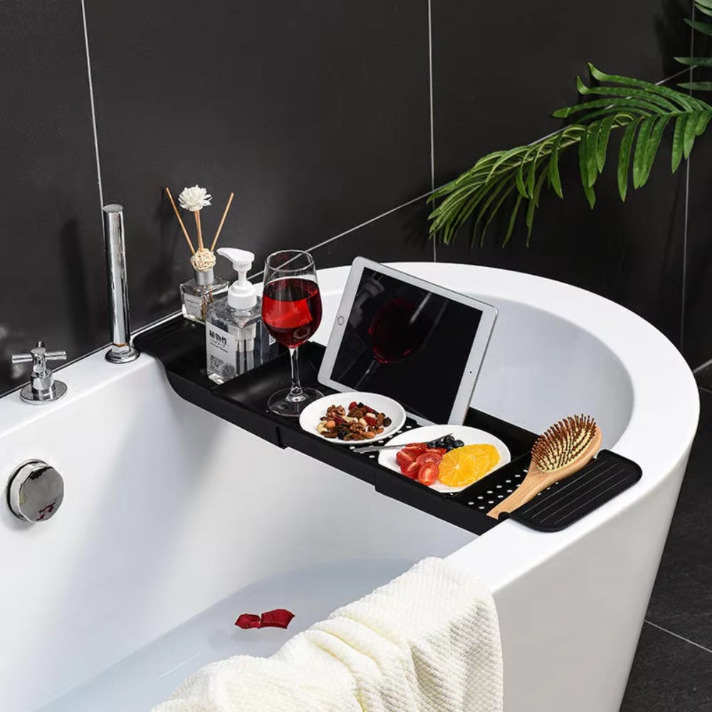 Bath Caddy Tray - Bathroom Portable Tools Bathtub Shelf Extendable