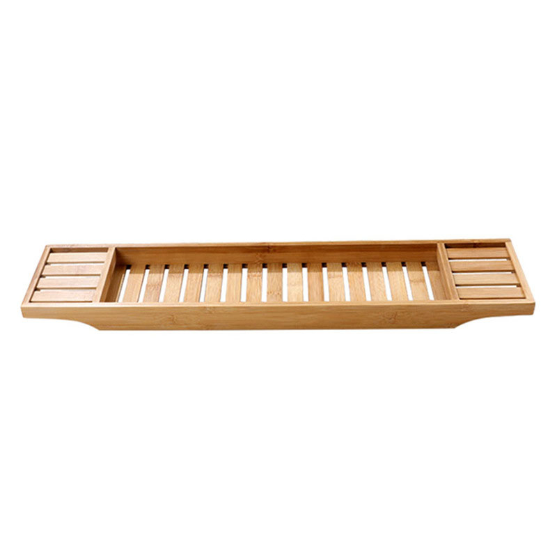 Bath Caddy Tray - 1PC Bamboo Extension Antiskid Bathroom Multi
